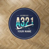 Thumbnail for Airbus A321P2F - Original + Name - Round Carpet - Dark Blue