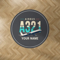 Thumbnail for Airbus A321P2F - Original + Name - Round Carpet - Dark Gray
