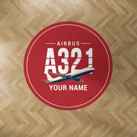 Thumbnail for Airbus A321P2F - Original + Name - Round Carpet - Red