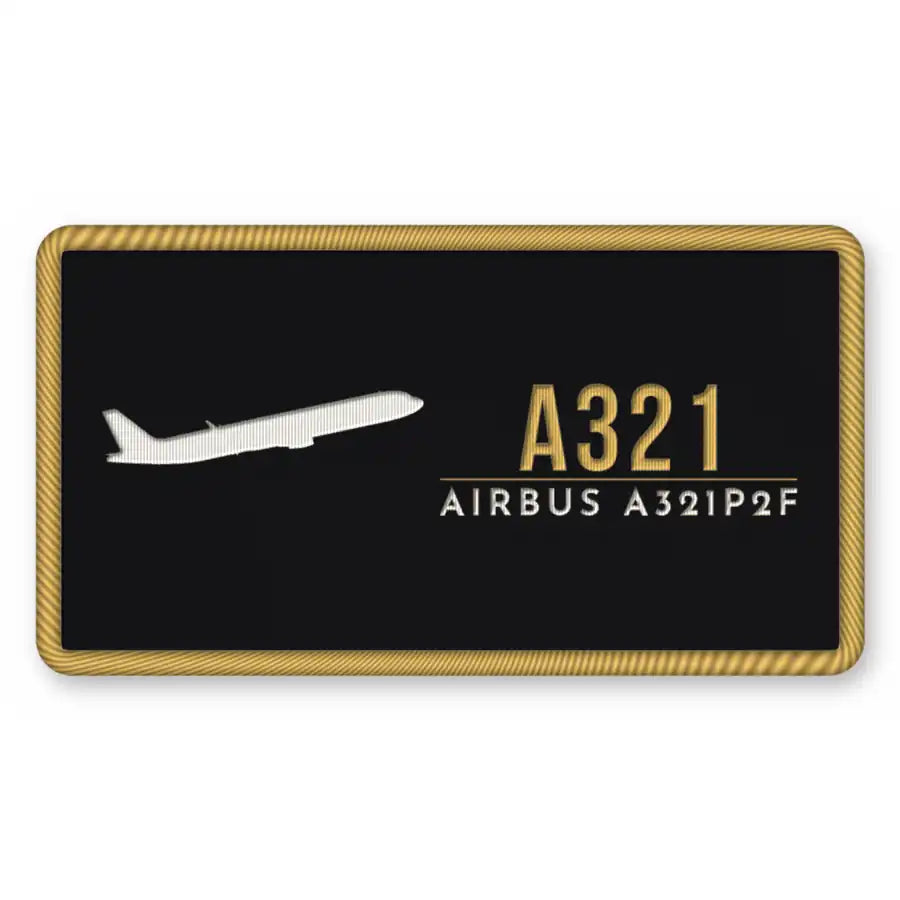 Airbus A321P2F Patches - Rectangle - Black Gold