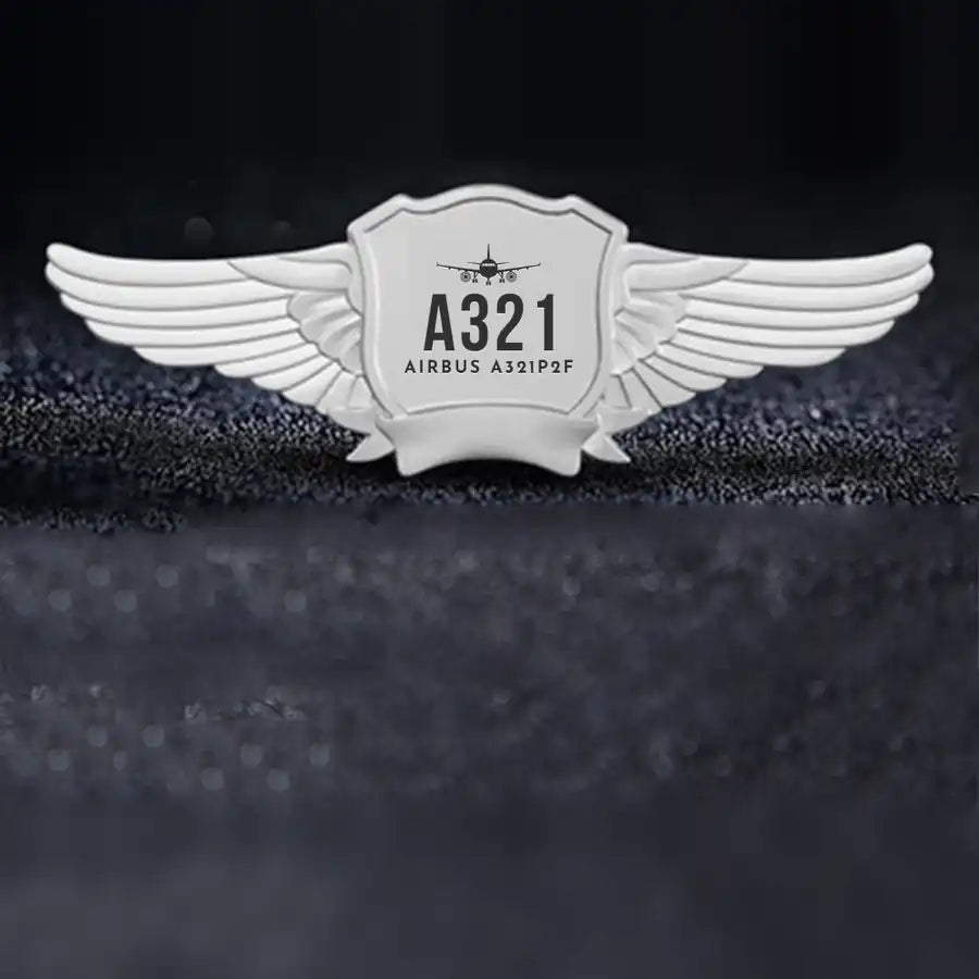 Airbus A321P2F Pilot Wing Badge - Silver