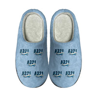 Thumbnail for Airbus A321P2F - Slippers - Cotton - Cartoon Pattern - Light Blue