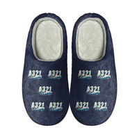 Thumbnail for Airbus A321P2F - Slippers - Cotton - Cartoon Pattern - Navy Blue