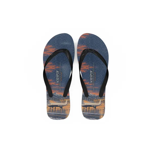Airbus A321P2F - Slippers - Flip Flops - 3D + Name - Full Print