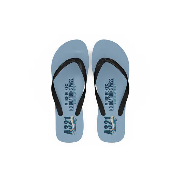 Airbus A321P2F - Slippers - Flip Flops - Cartoon - Light Blue