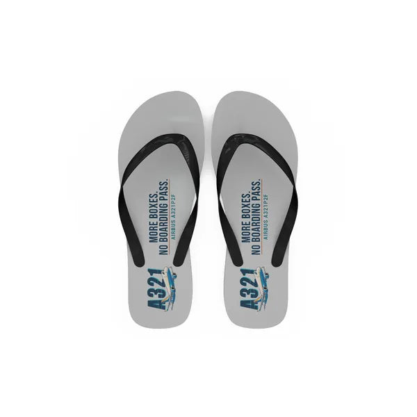 Airbus A321P2F - Slippers - Flip Flops - Cartoon - Light Gray