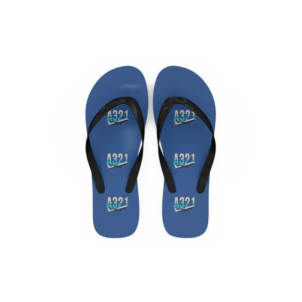 Airbus A321P2F - Slippers - Flip Flops - Original Pattern - Blue