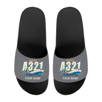 Thumbnail for Airbus A321P2F - Slippers - Sport - Cartoon + Name - Gray