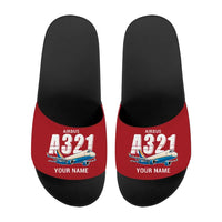 Thumbnail for Airbus A321P2F - Slippers - Sport - Cartoon + Name - Red