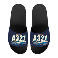 Thumbnail for Airbus A321P2F - Slippers - Sport - Cartoon - Navy Blue