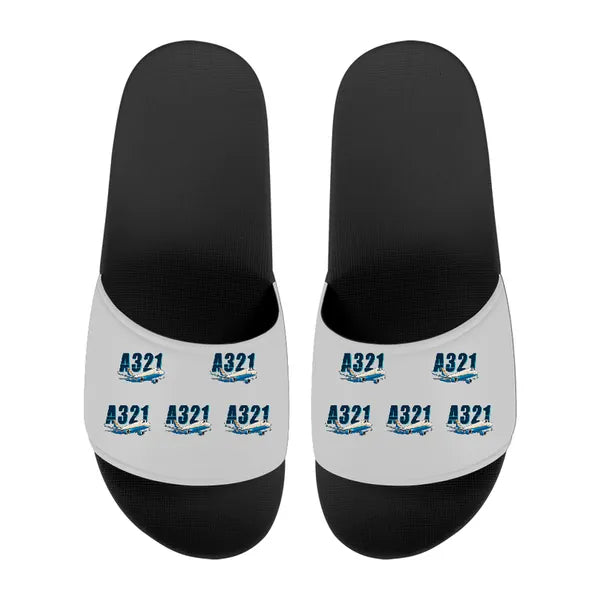 Airbus A321P2F - Slippers - Sport - Cartoon Pattern - Light Gray