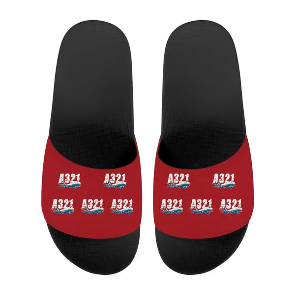 Airbus A321P2F - Slippers - Sport - Cartoon Pattern - Red