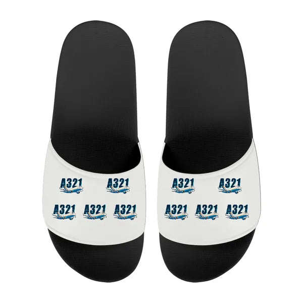 Airbus A321P2F - Slippers - Sport - Cartoon Pattern - White