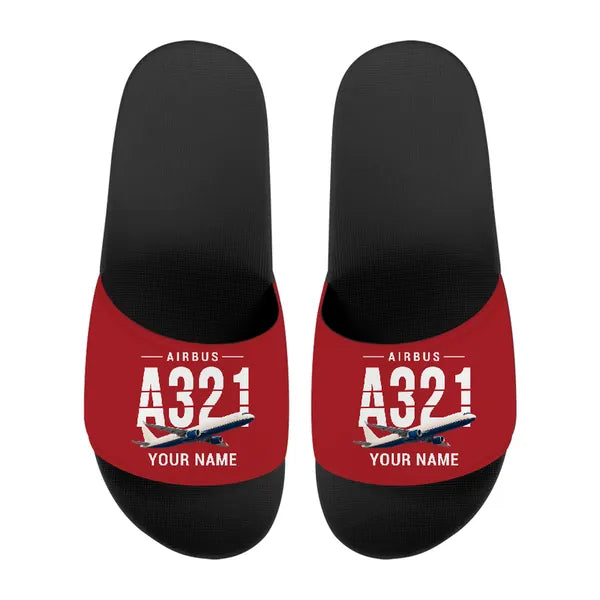 Airbus A321P2F - Slippers - Sport - Original + Name - Red