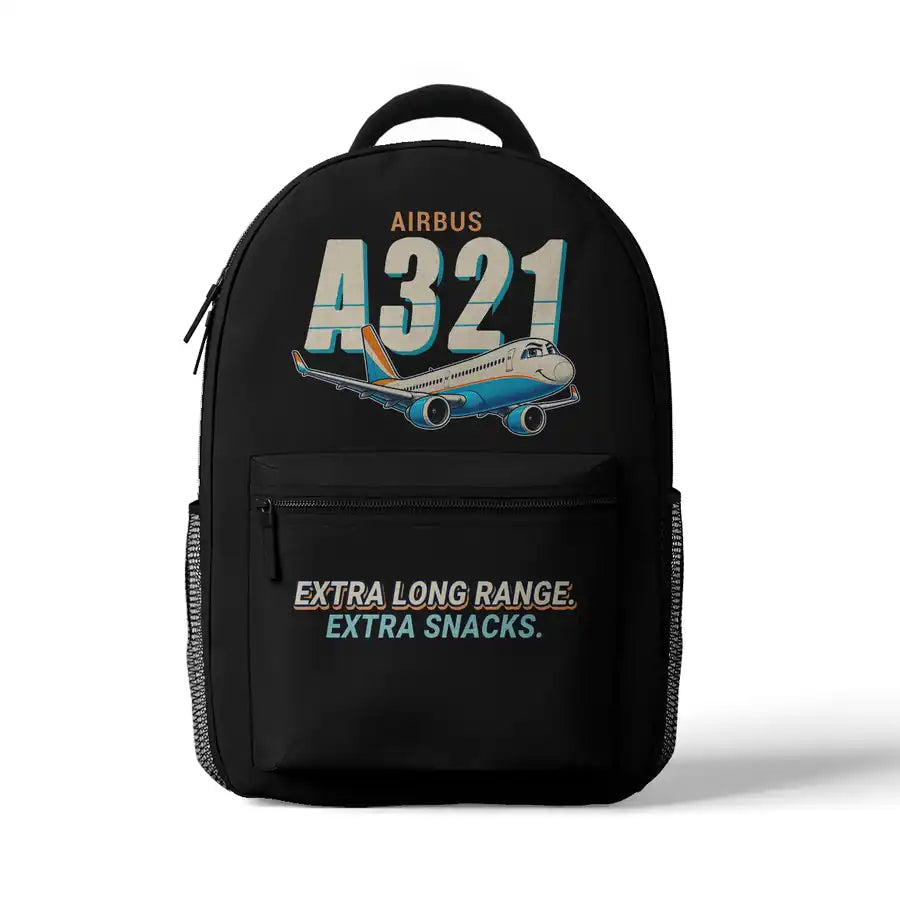 Airbus A321XLR - 3D Backpack - Cartoon - Black