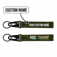 Thumbnail for Airbus A321XLR Hawk-Shaped Key Chains - Dark Green - Cartoon - Personalized