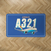 Thumbnail for Airbus A321XLR - Cartoon - Rectangle Carpet - Blue