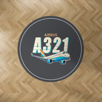 Thumbnail for Airbus A321XLR - Cartoon - Round Carpet - Dark Gray