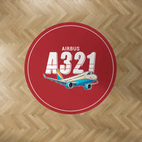 Thumbnail for Airbus A321XLR - Cartoon - Round Carpet - Red