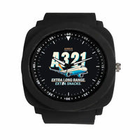 Thumbnail for Airbus A321XLR - Cartoon - Rubber Strap - Black