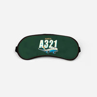 Thumbnail for Airbus A321XLR - Cartoon - Sleep Mask - Dark Green
