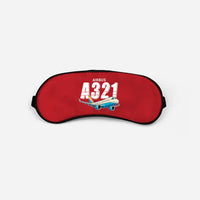 Thumbnail for Airbus A321XLR - Cartoon - Sleep Mask - Red