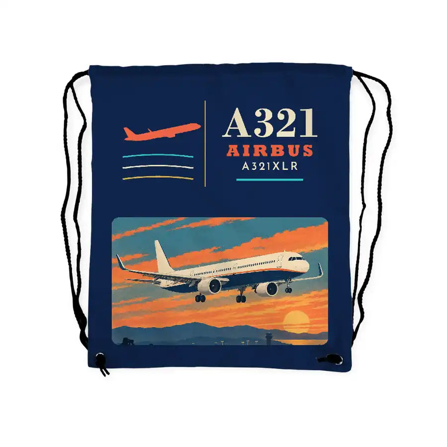 Airbus A321XLR - Drawstring Bag - Classic - Dark Blue
