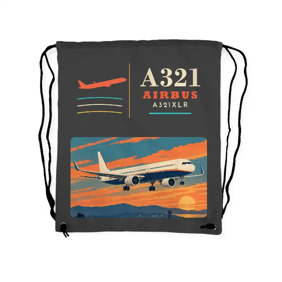 Airbus A321XLR - Drawstring Bag - Classic - Gray