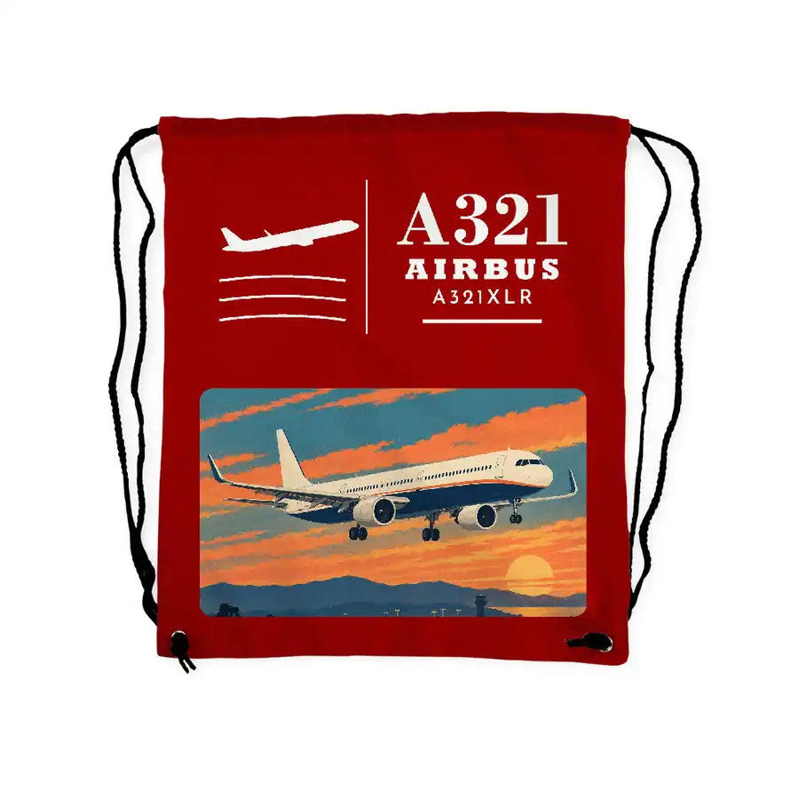 Airbus A321XLR - Drawstring Bag - Classic - Red