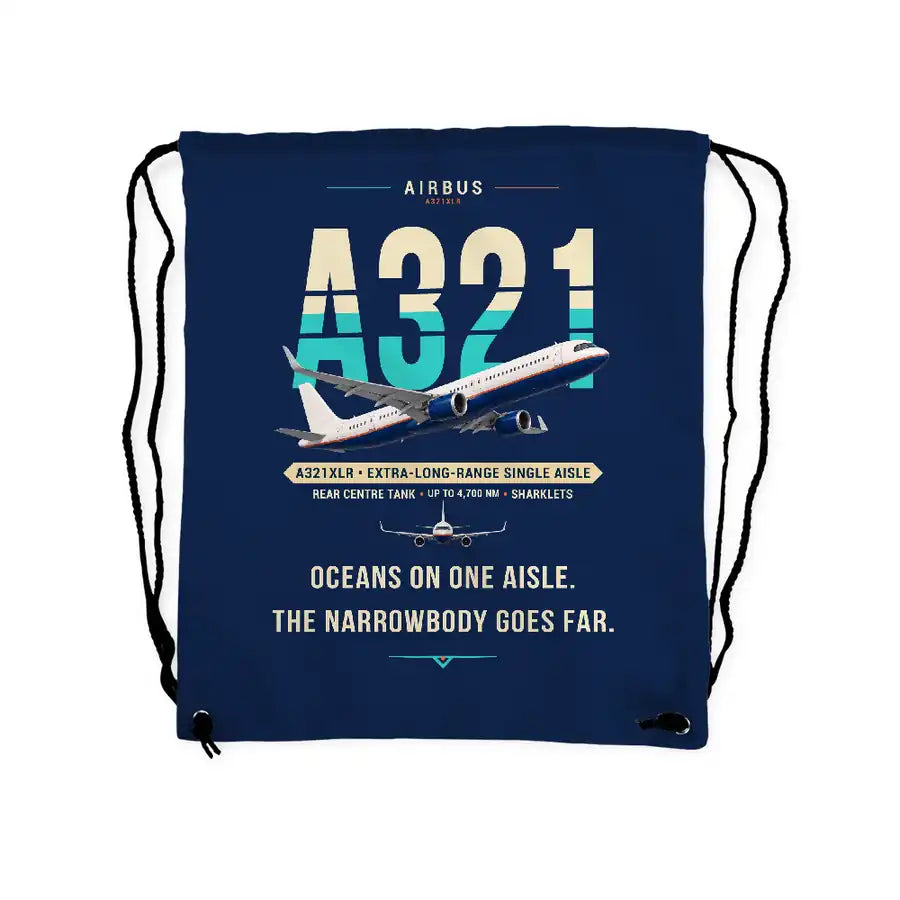 Airbus A321XLR - Drawstring Bag - Original - Dark Blue