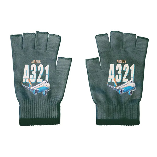 Airbus A321XLR - Gloves - Cut - Cartoon - Dark Green