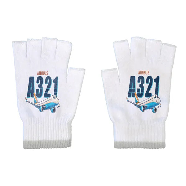 Airbus A321XLR - Gloves - Cut - Cartoon - White