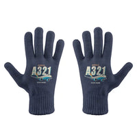 Thumbnail for Airbus A321XLR - Gloves - Full - Cartoon + Name - Navy Blue
