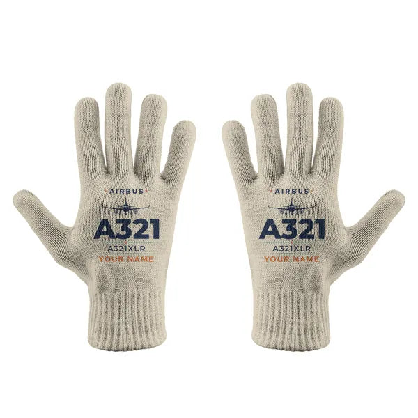 Airbus A321XLR - Gloves - Full - Heritage + Name - Beige