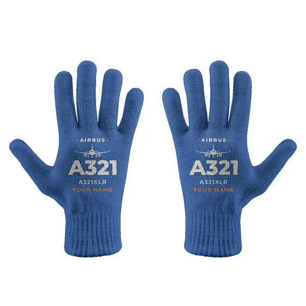 Airbus A321XLR - Gloves - Full - Heritage + Name - Blue