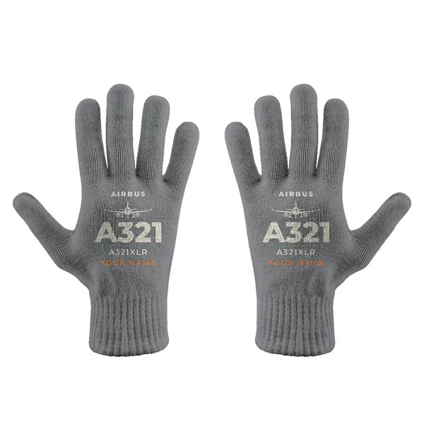 Airbus A321XLR - Gloves - Full - Heritage + Name - Gray