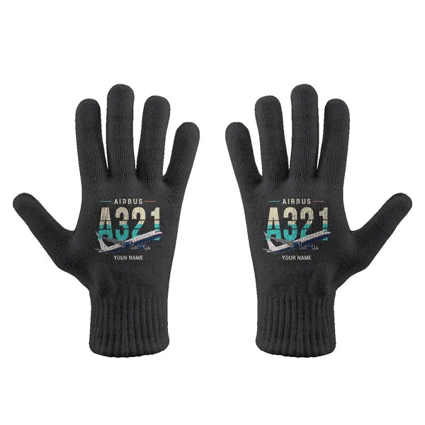 Airbus A321XLR - Gloves - Full - Original + Name - Black