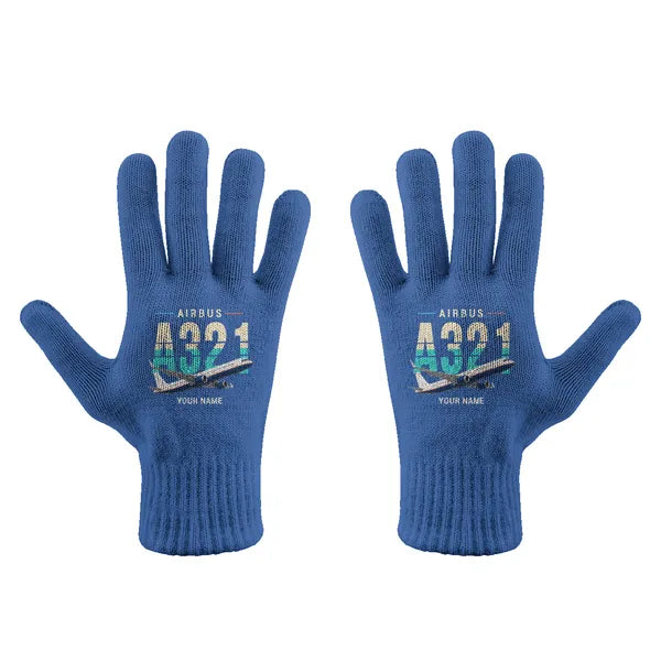 Airbus A321XLR - Gloves - Full - Original + Name - Blue