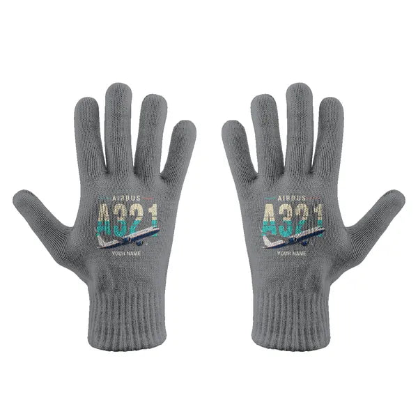 Airbus A321XLR - Gloves - Full - Original + Name - Gray