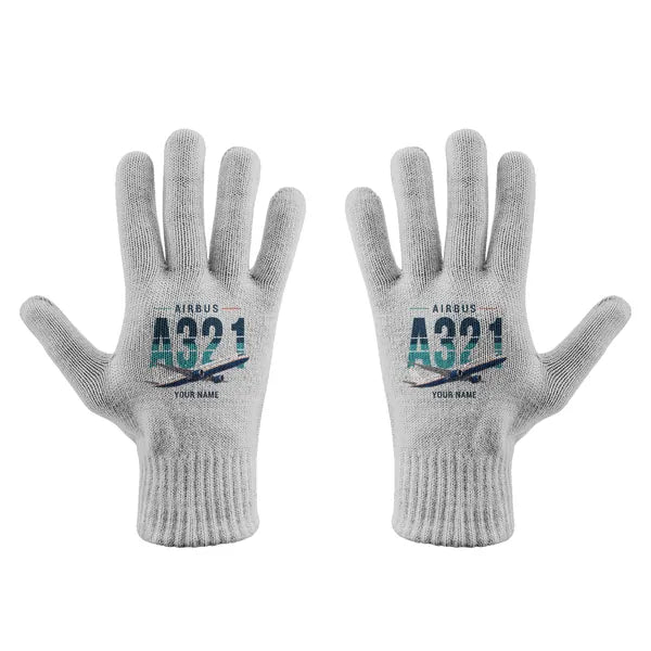 Airbus A321XLR - Gloves - Full - Original + Name - Light Gray