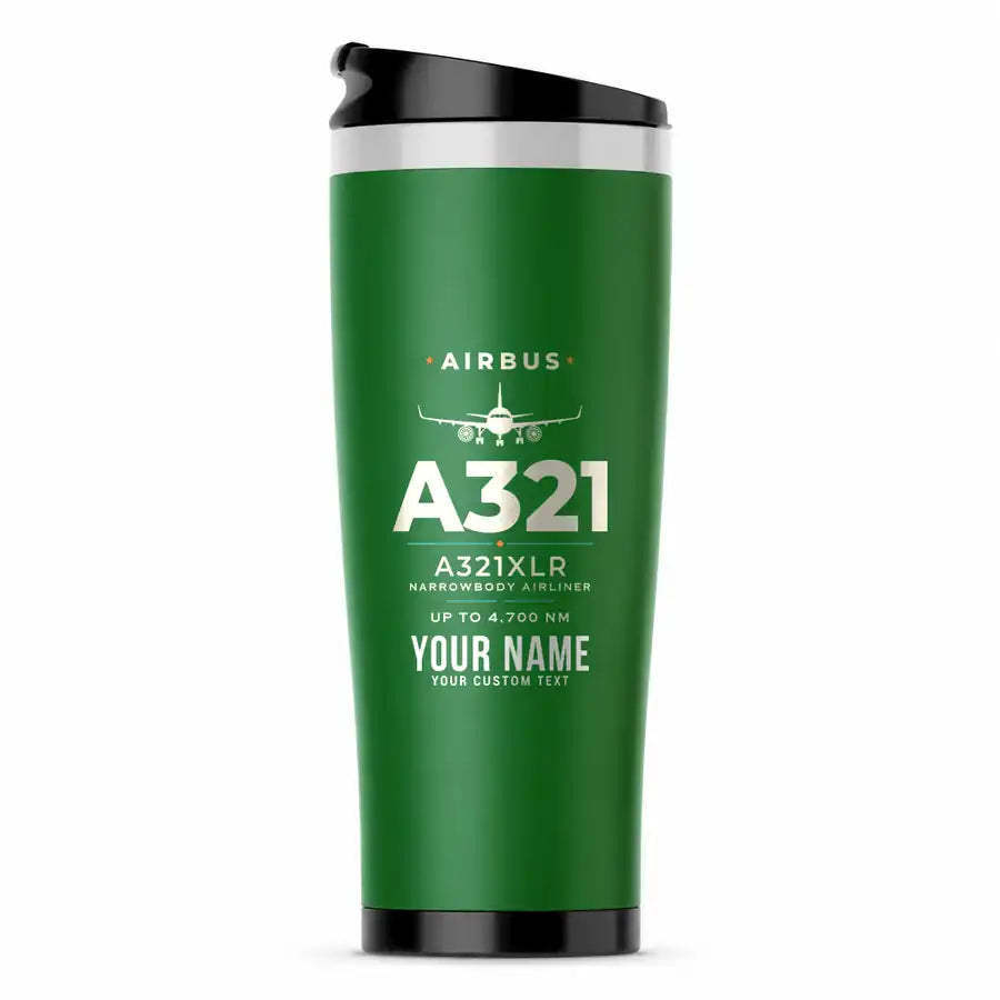 Airbus A321XLR - Heritage + Name - Stainless Steel (No Holder) - Green