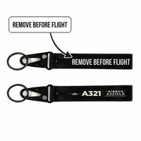 Thumbnail for Airbus A321XLR Hawk-Shaped Key Chains - Black - Heritage - Remove Before Flight