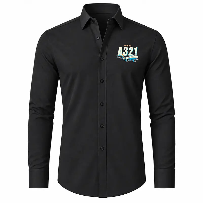 Airbus A321XLR - Long Sleeve Shirt - Cartoon - Black