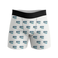 Thumbnail for Airbus A321XLR - Men Boxers - Cartoon Pattern - White