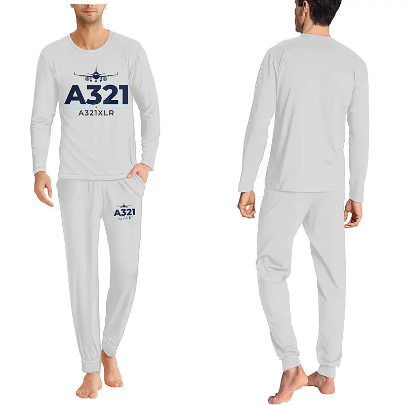 Airbus A321XLR - Men Pajamas - Heritage Chest - Light Gray