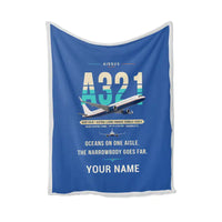 Thumbnail for Airbus A321XLR - Original + Name - Blanket - Blue