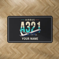 Thumbnail for Airbus A321XLR - Original + Name - Rectangle Carpet - Black