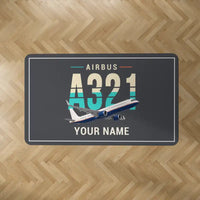 Thumbnail for Airbus A321XLR - Original + Name - Rectangle Carpet - Dark Gray