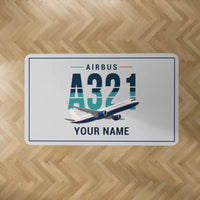 Thumbnail for Airbus A321XLR - Original + Name - Rectangle Carpet - Light Gray