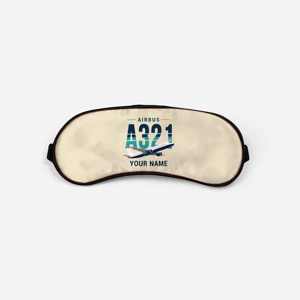Airbus A321XLR - Original + Name - Sleep Mask - Beige